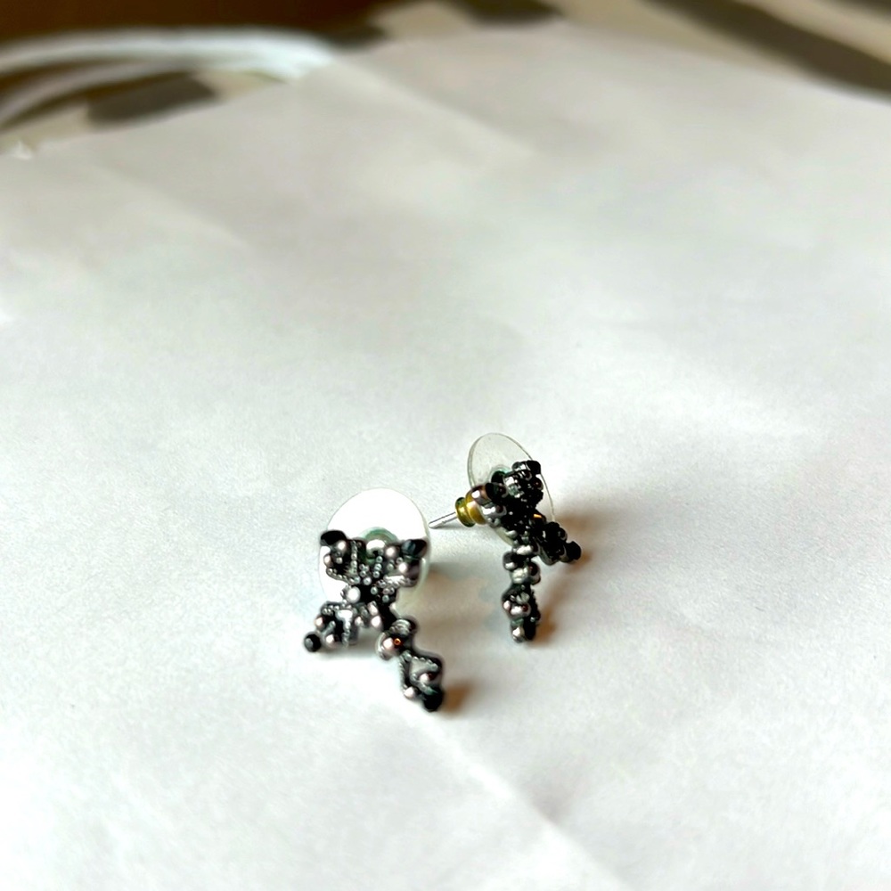 Cross rustic earrings